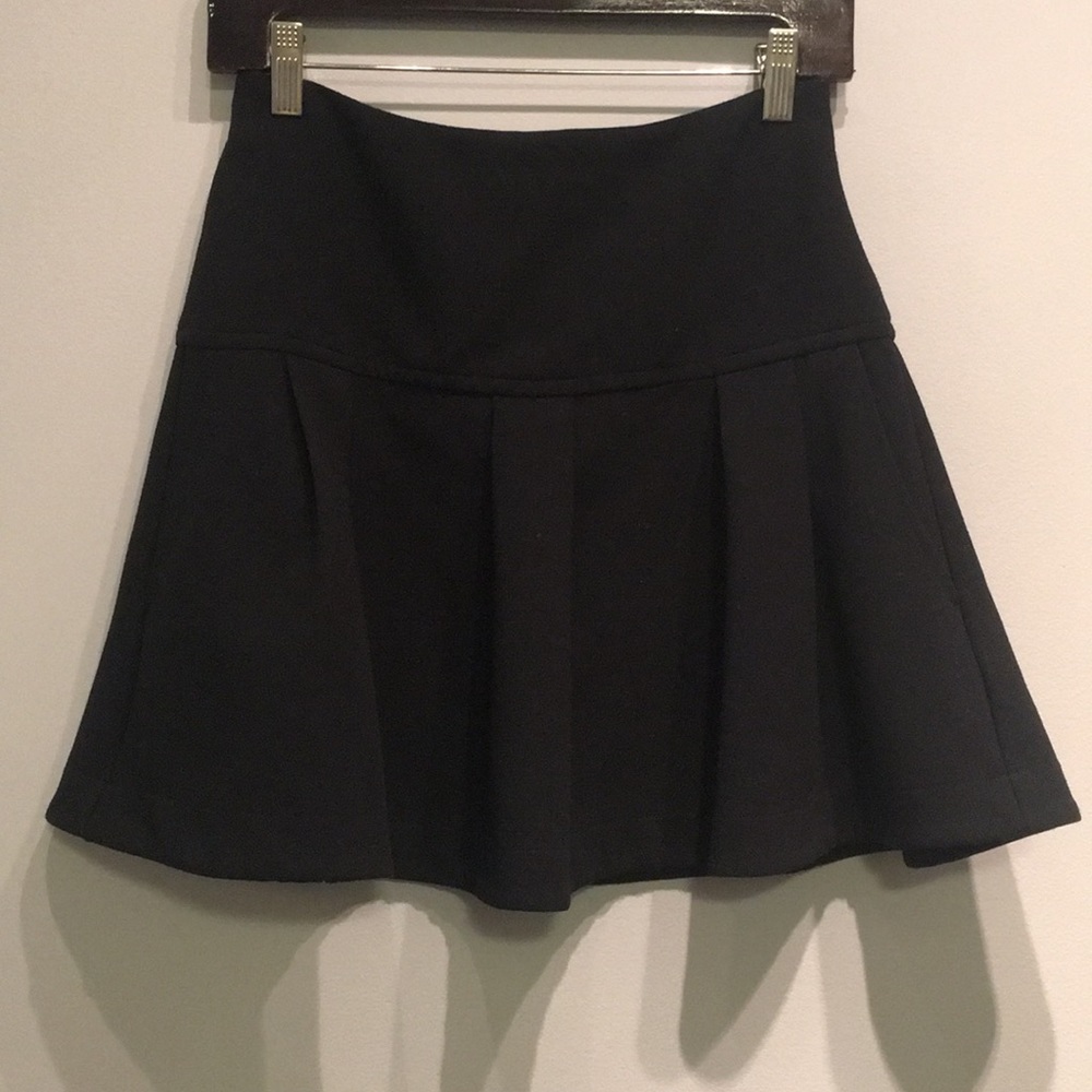 Black a-line mini skirt